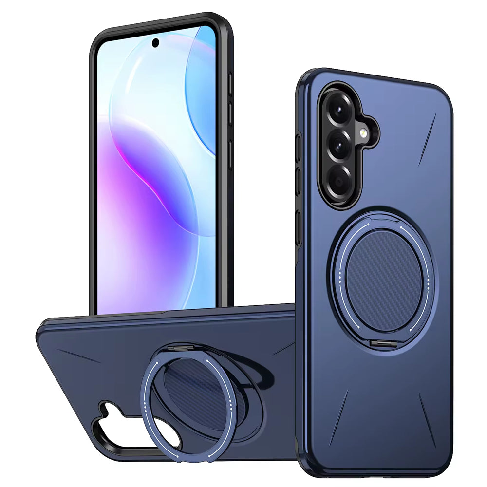 Magnetic MagSafe Ring Case with Rotating Kickstand for Samsung Galaxy S25 FE