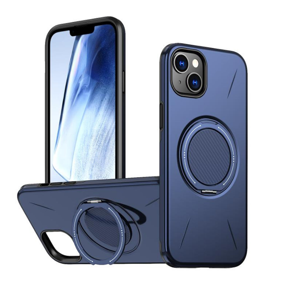 Magnetic MagSafe Ring Case with Rotating Kickstand for iPhone 15