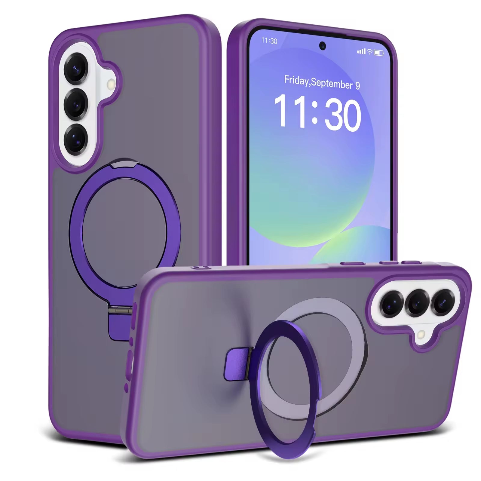 Magnetic MagSafe Case with Ring Kickstand for Samsung Galaxy A16