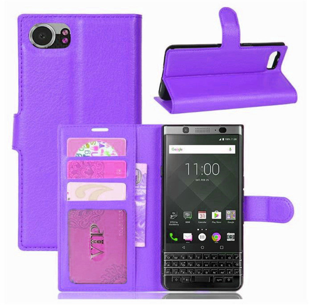 Leather Folio Wallet Case for Blackberry KeyOne Key1