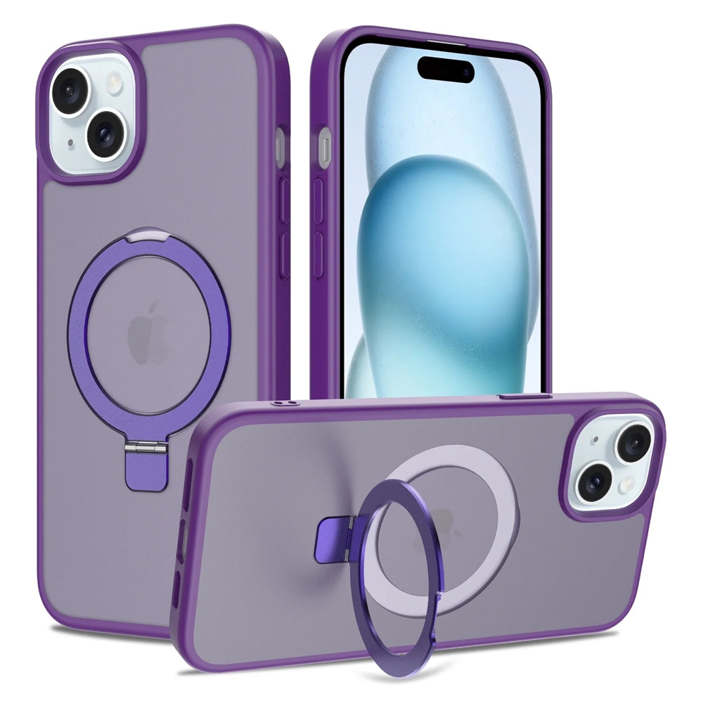 Magnetic MagSafe Case with Ring Kickstand for iPhone 13 / 14 / 15