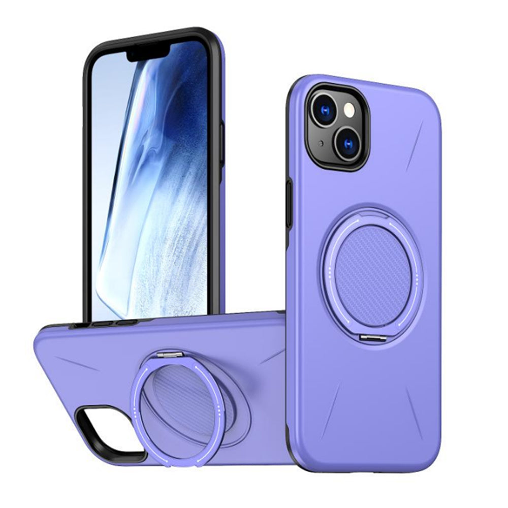 Magnetic MagSafe Ring Case with Rotating Kickstand for iPhone 15