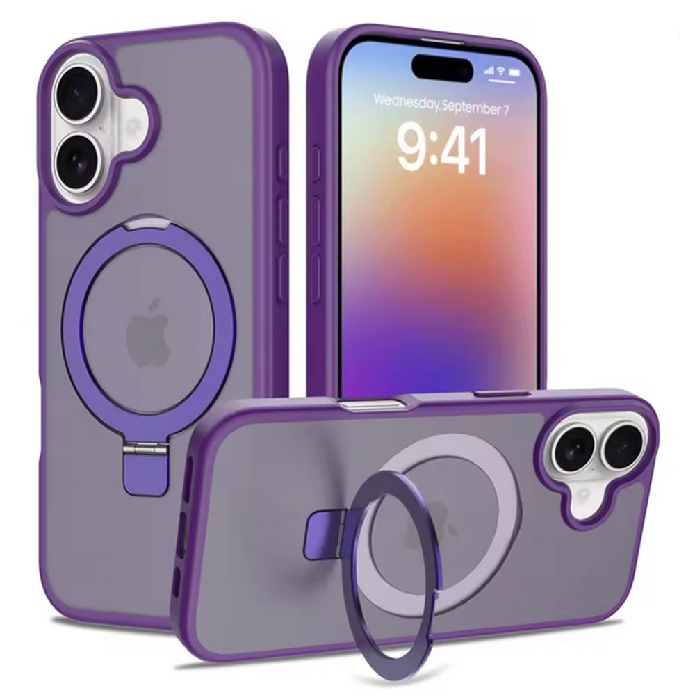 Magnetic MagSafe Case with Ring Kickstand for iPhone 16