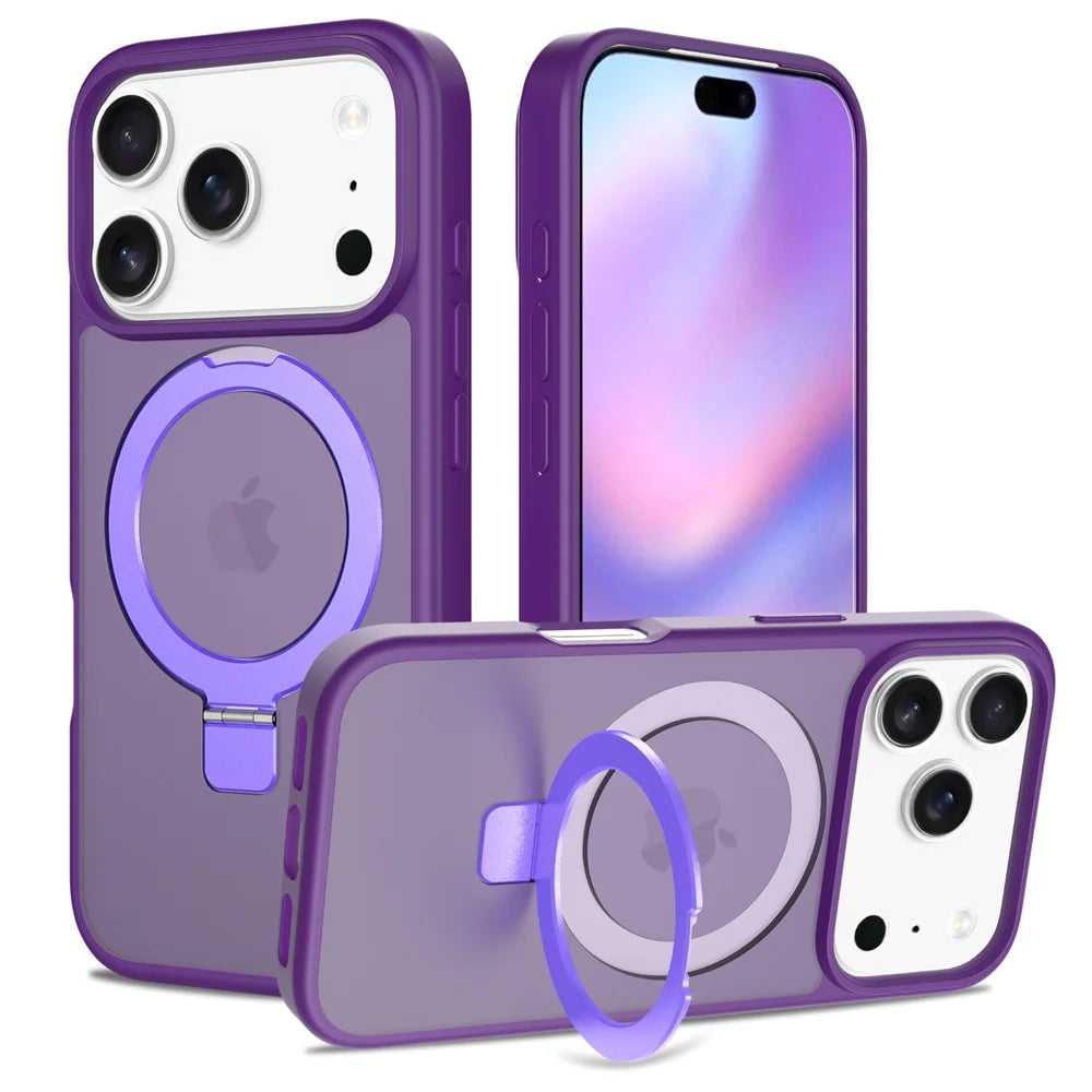 Magnetic MagSafe Case with Ring Kickstand for iPhone 17 Pro