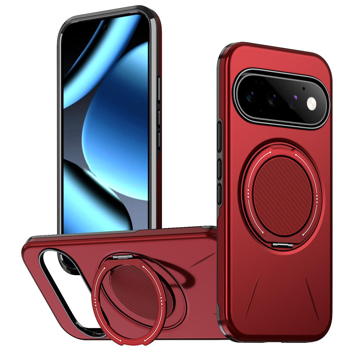 Magnetic MagSafe Ring Case with Rotating Kickstand for Google Pixel 11 Pro XL / Pixel 10 Pro XL