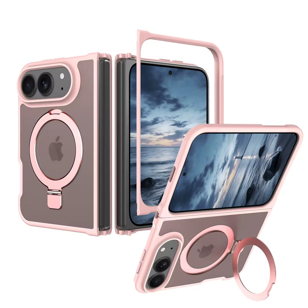Magnetic MagSafe Case with Ring Kickstand for iPhone Duo