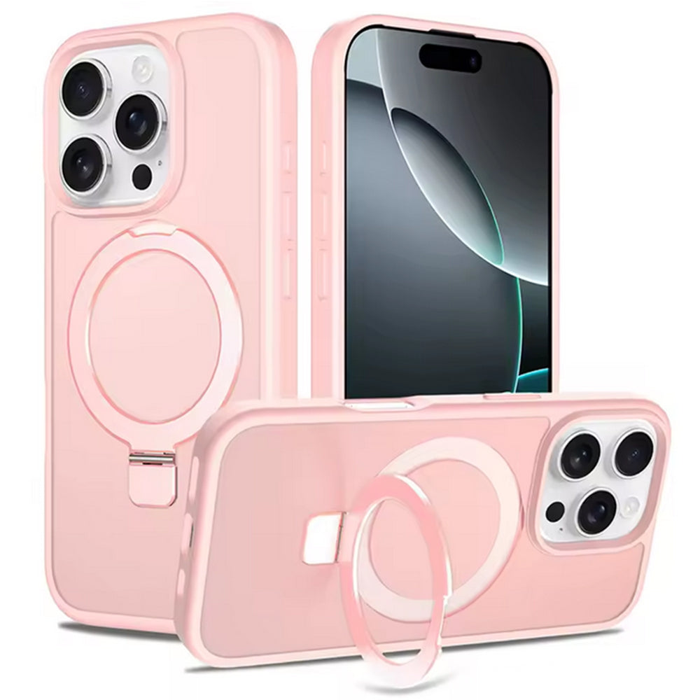 Magnetic MagSafe Case with Ring Kickstand for iPhone 15 Pro