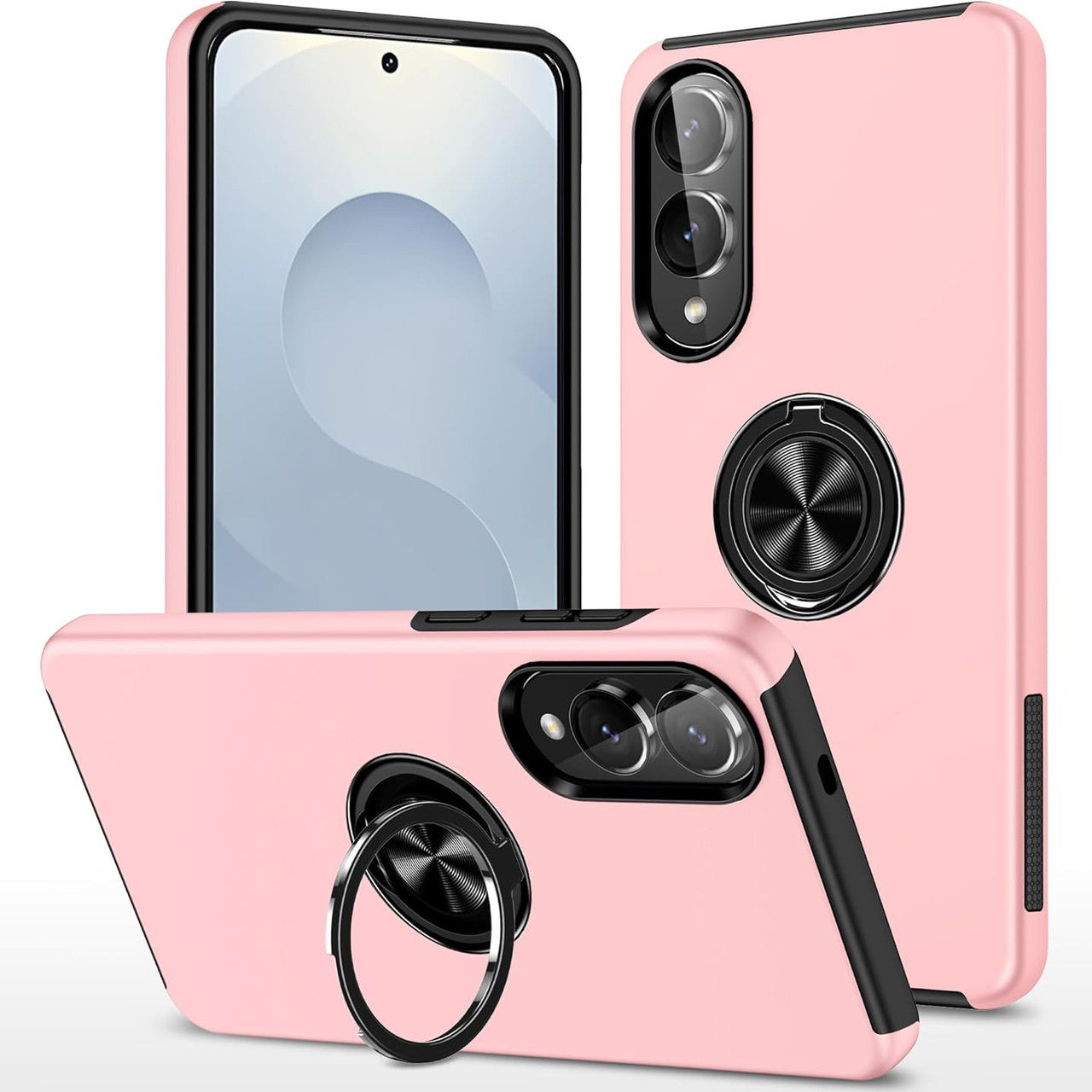 Hybrid Magnetic Invisible Ring Case for Samsung Galaxy S25 Edge