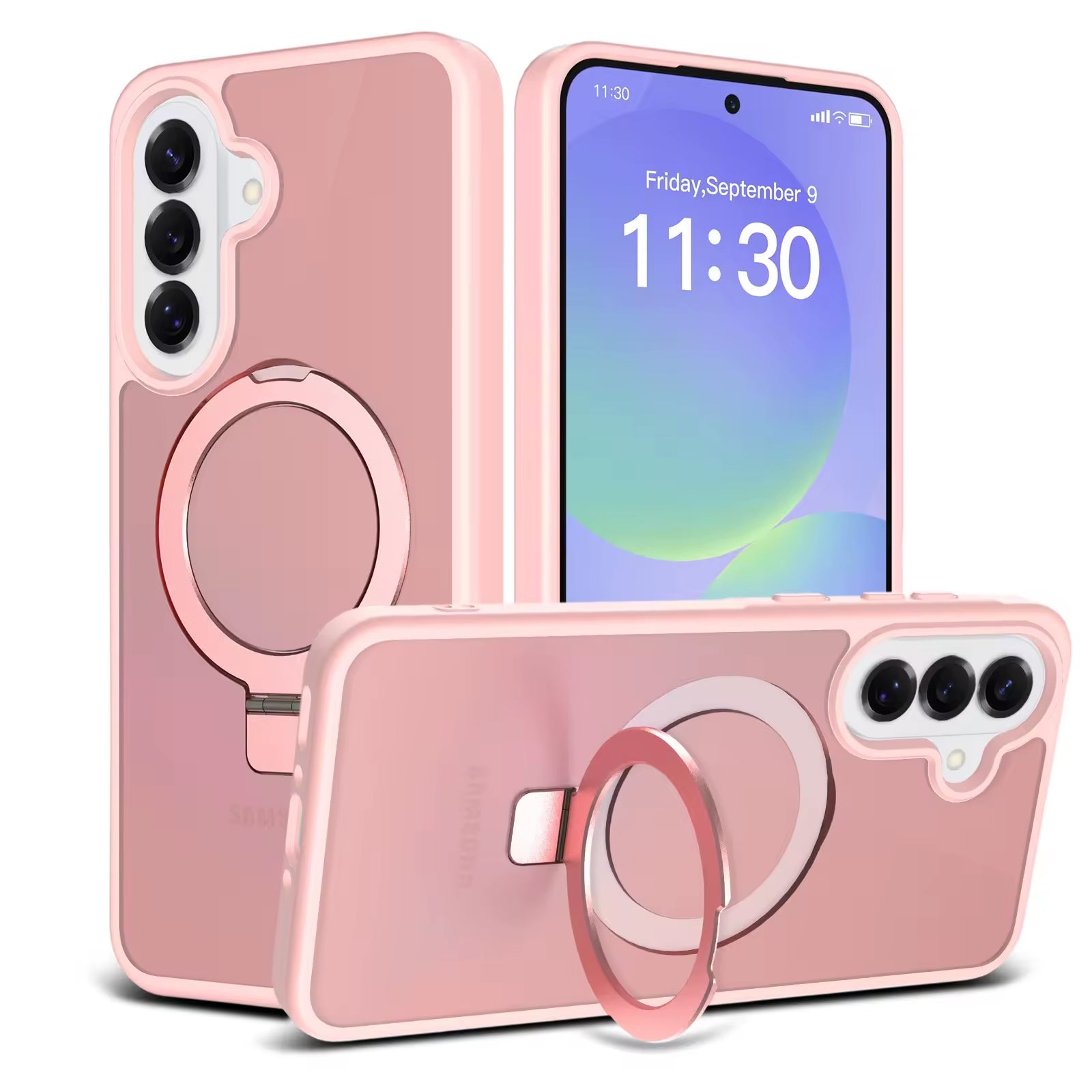 Magnetic MagSafe Case with Ring Kickstand for Samsung Galaxy A16