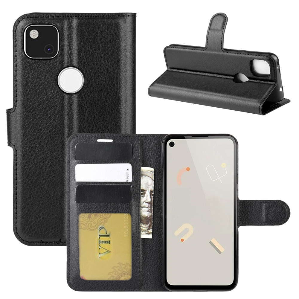 Étui portefeuille folio en cuir pour Google Pixel 4a 4G