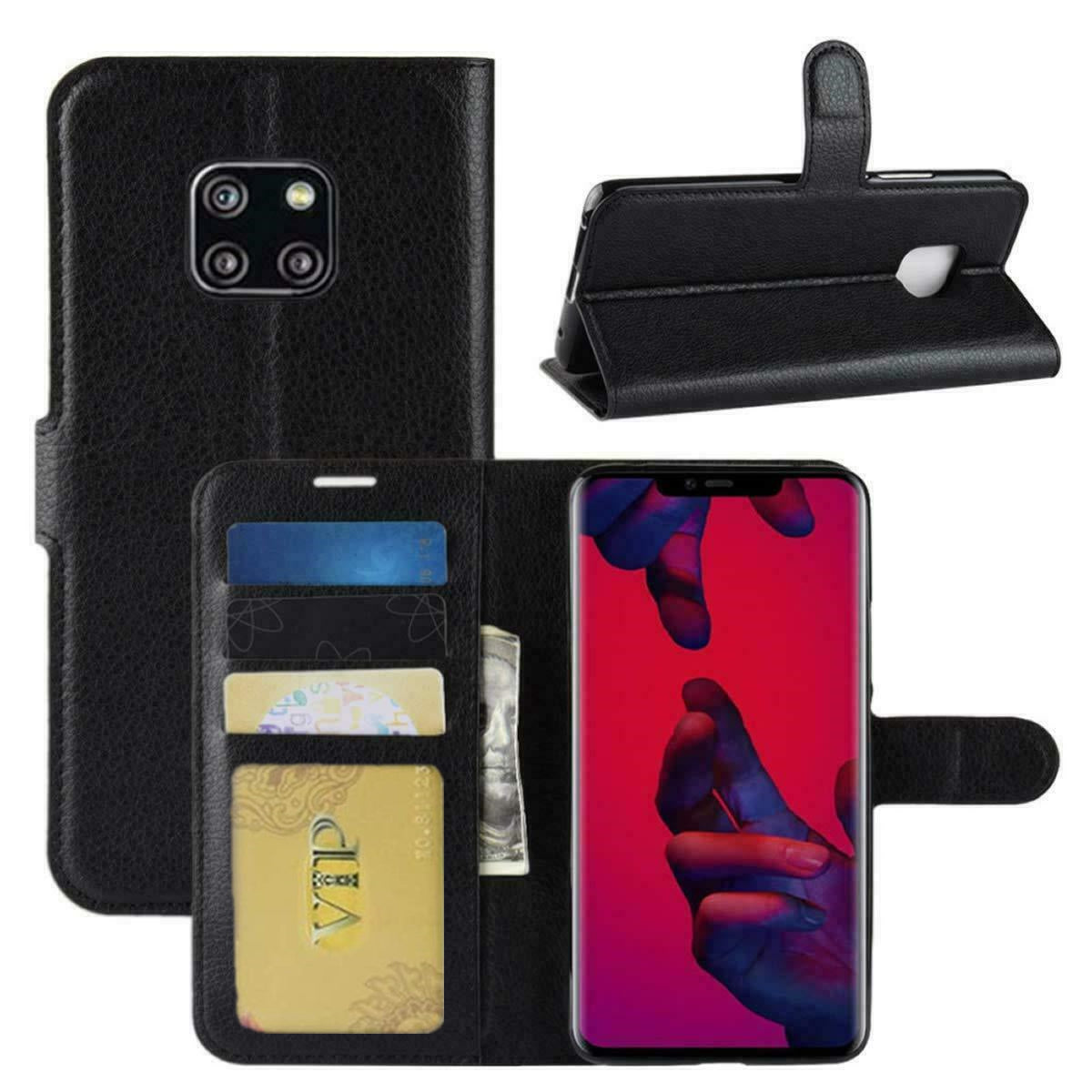 Etui Portefeuille Folio en Cuir pour Huawei Mate 20 Pro