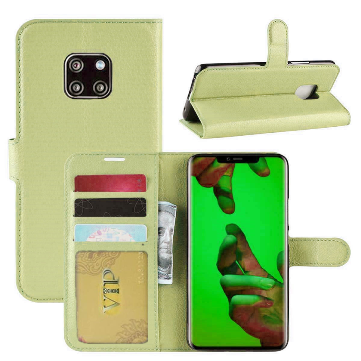 Etui Portefeuille Folio en Cuir pour Huawei Mate 20 Pro