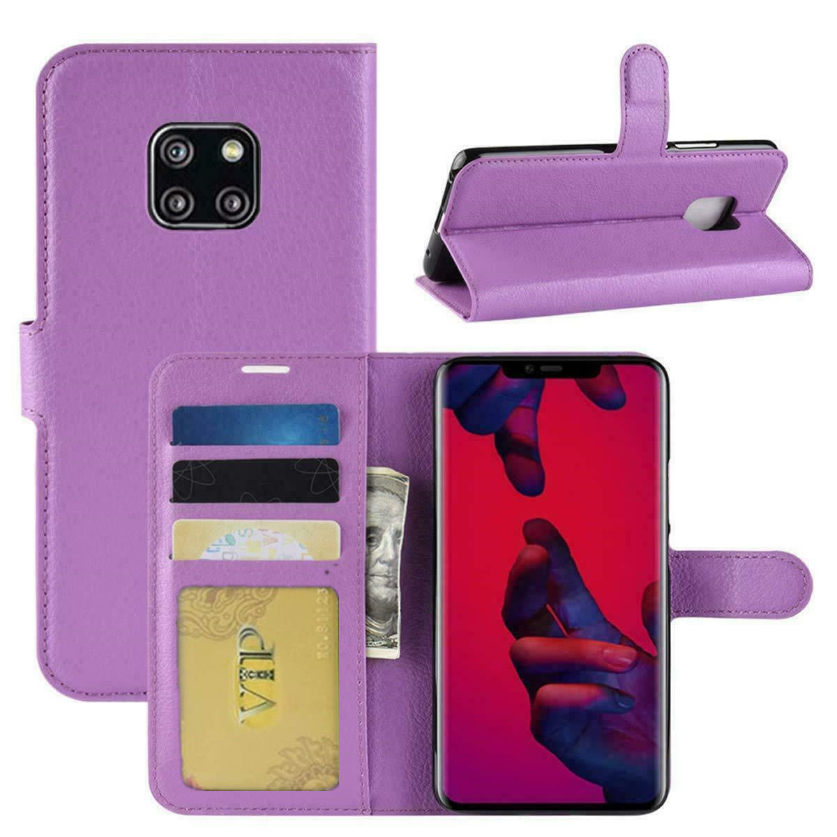 Etui Portefeuille Folio en Cuir pour Huawei Mate 20 Pro