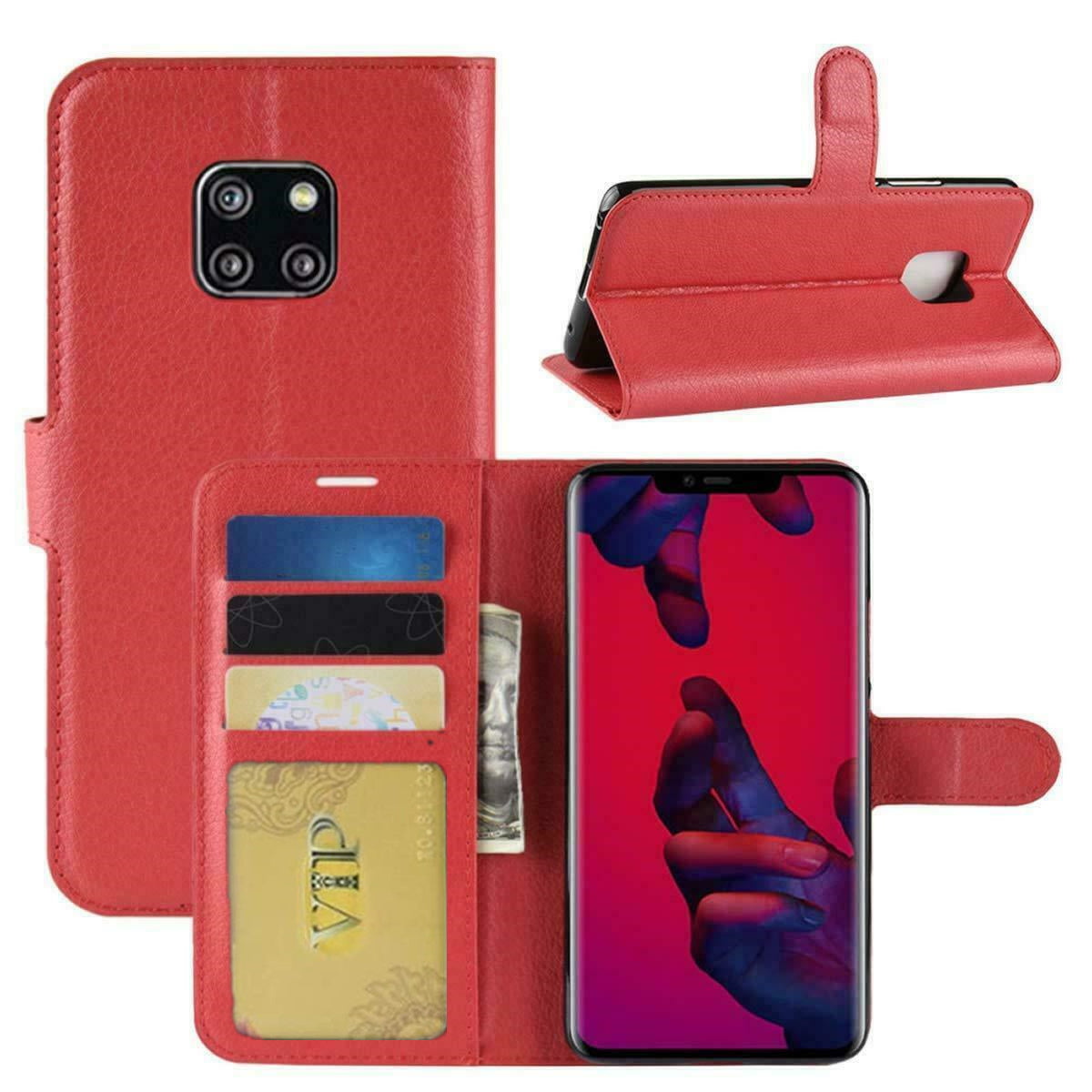 Etui Portefeuille Folio en Cuir pour Huawei Mate 20 Pro