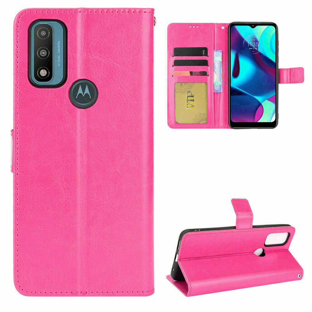Étui portefeuille Folio en cuir pour Motorola Moto G Pure (2021)