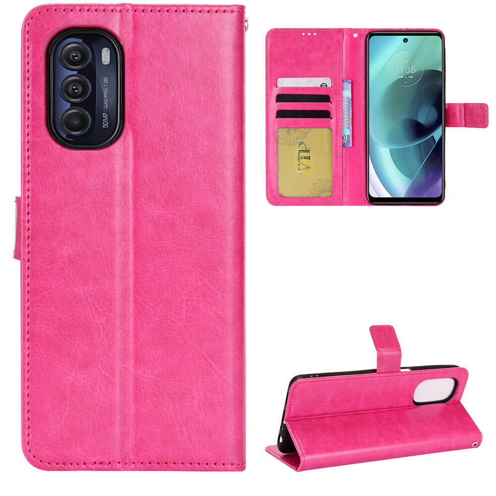 Étui portefeuille folio en cuir pour Motorola Moto Edge (2022)