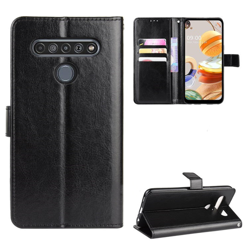 Étui portefeuille folio en cuir pour LG K61