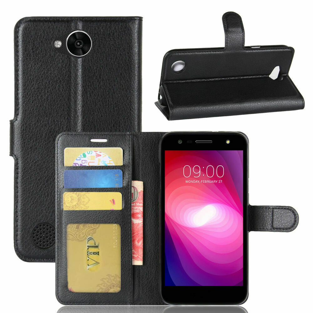 Étui portefeuille folio en cuir pour LG X Power 2