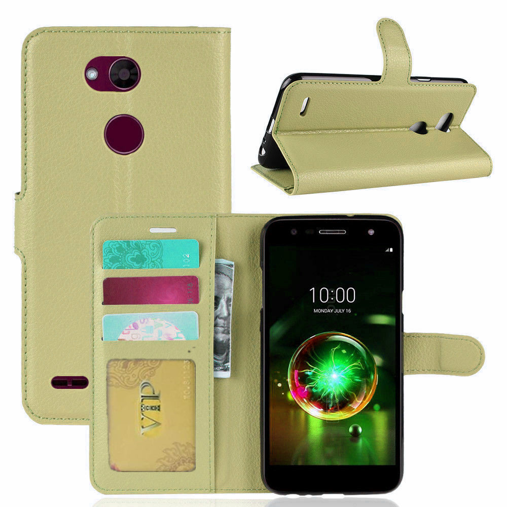 Étui portefeuille en cuir Folio pour LG X Power 3