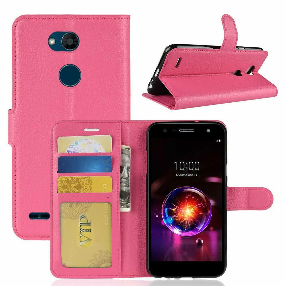 Étui portefeuille en cuir Folio pour LG X Power 3