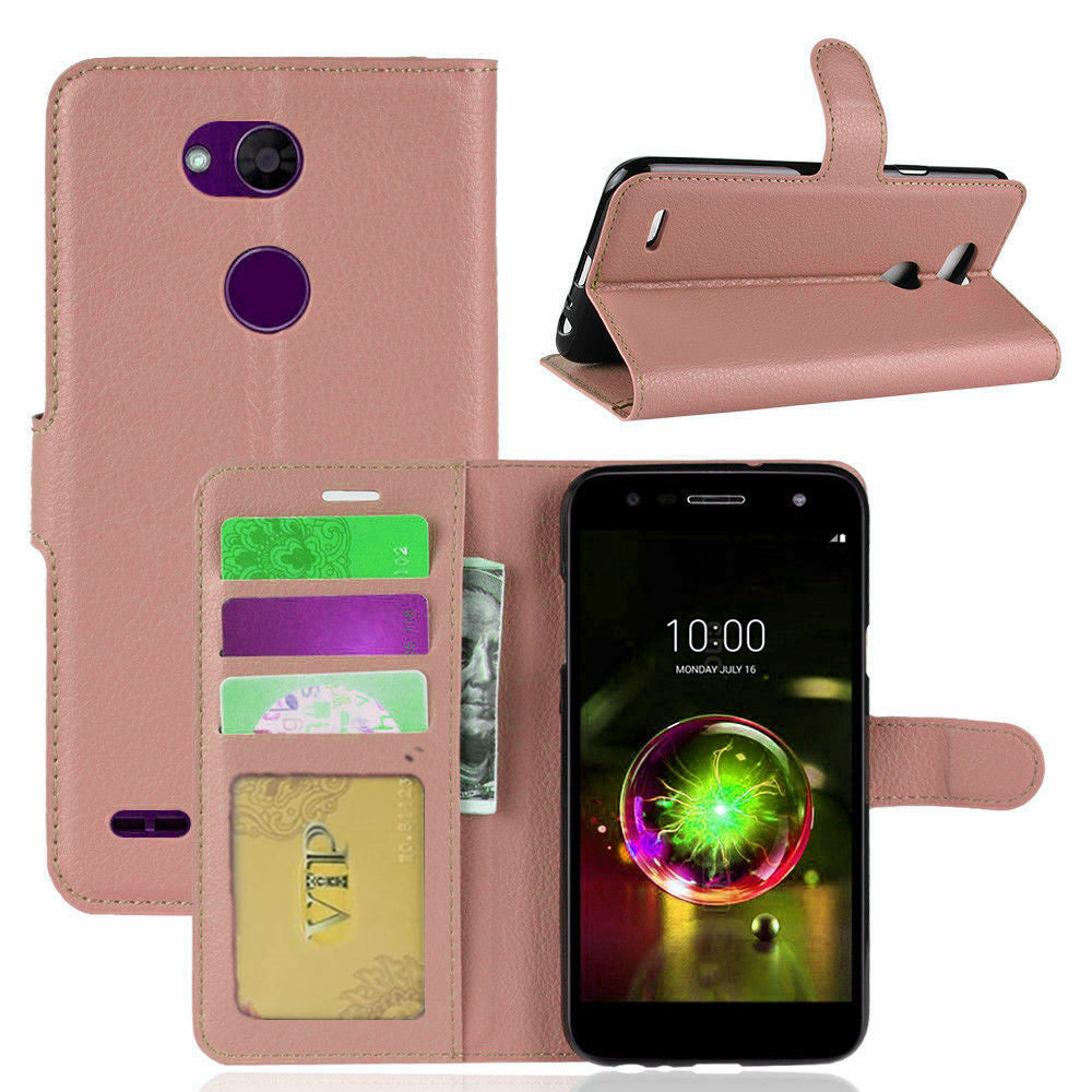 Étui portefeuille en cuir Folio pour LG X Power 3