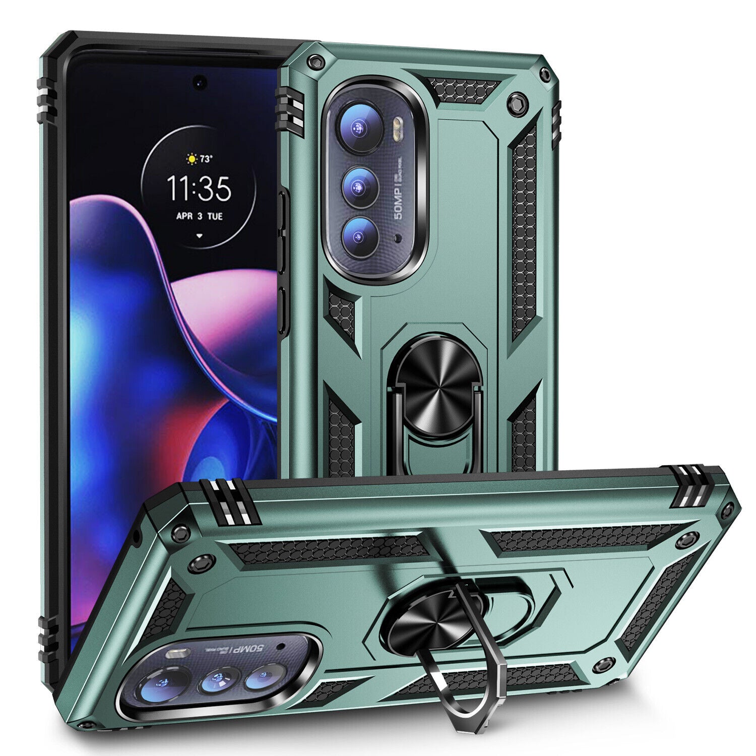 Étui à anneau hybride pour Motorola Moto Edge (2022)