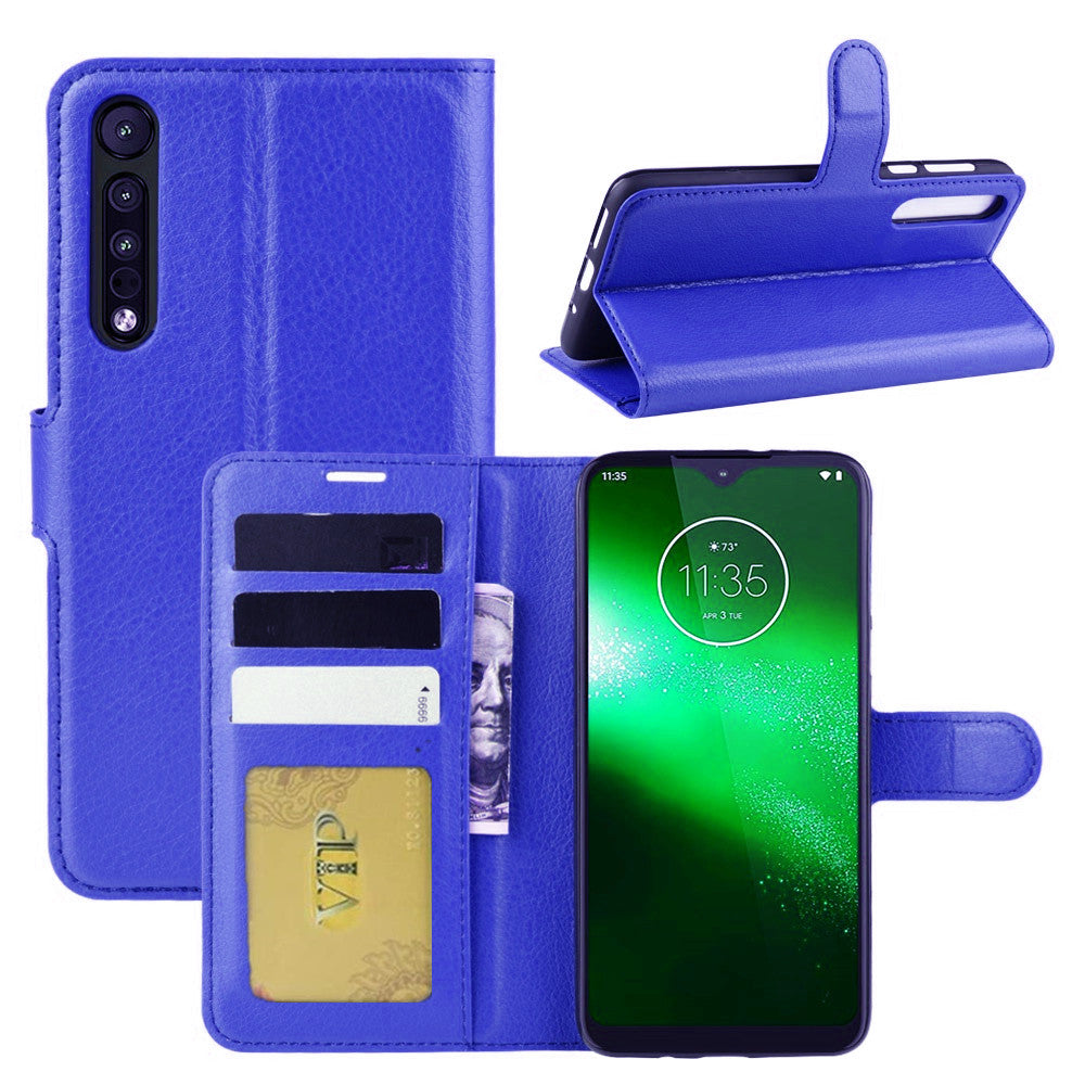 Étui portefeuille folio en cuir pour Motorola Moto G Power (2020)