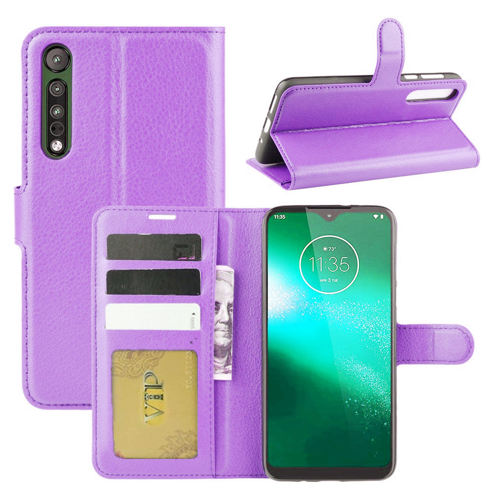 Étui portefeuille folio en cuir pour Motorola Moto G Power (2020)