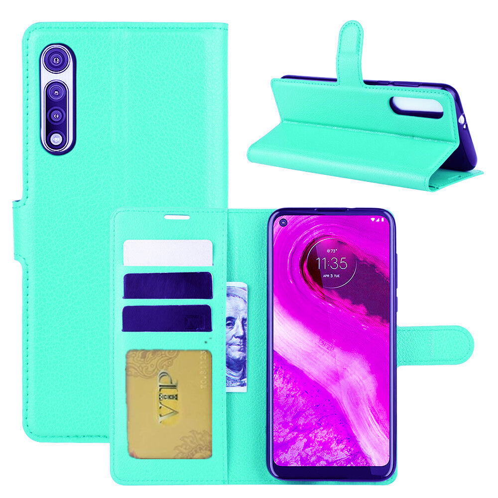 Étui portefeuille en cuir Folio pour Motorola Moto G Fast