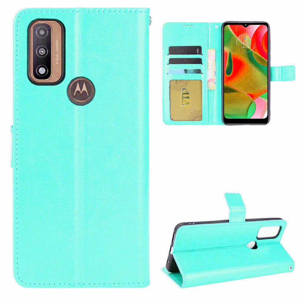 Étui portefeuille Folio en cuir pour Motorola Moto G Pure (2021)