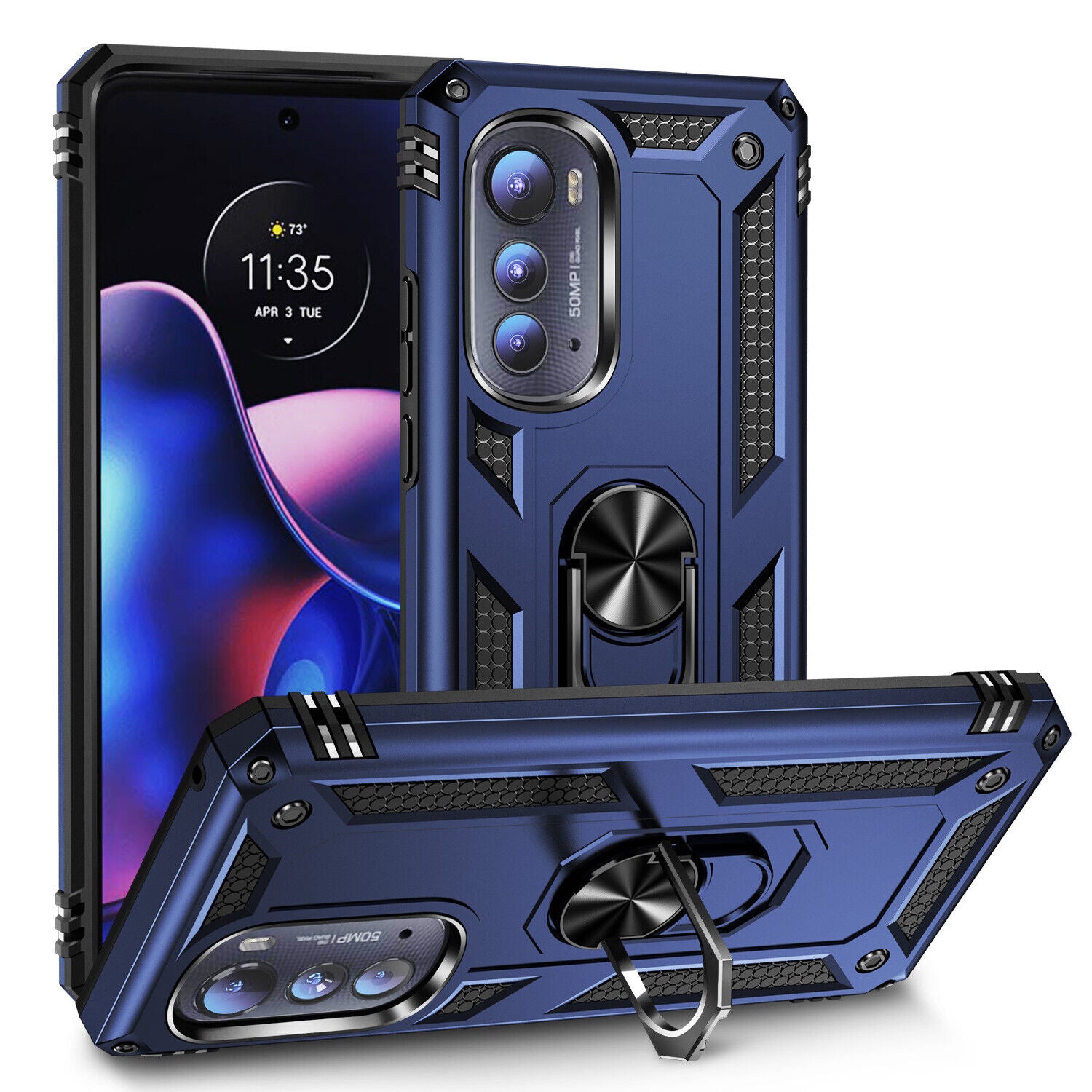 Étui à anneau hybride pour Motorola Moto Edge (2022)