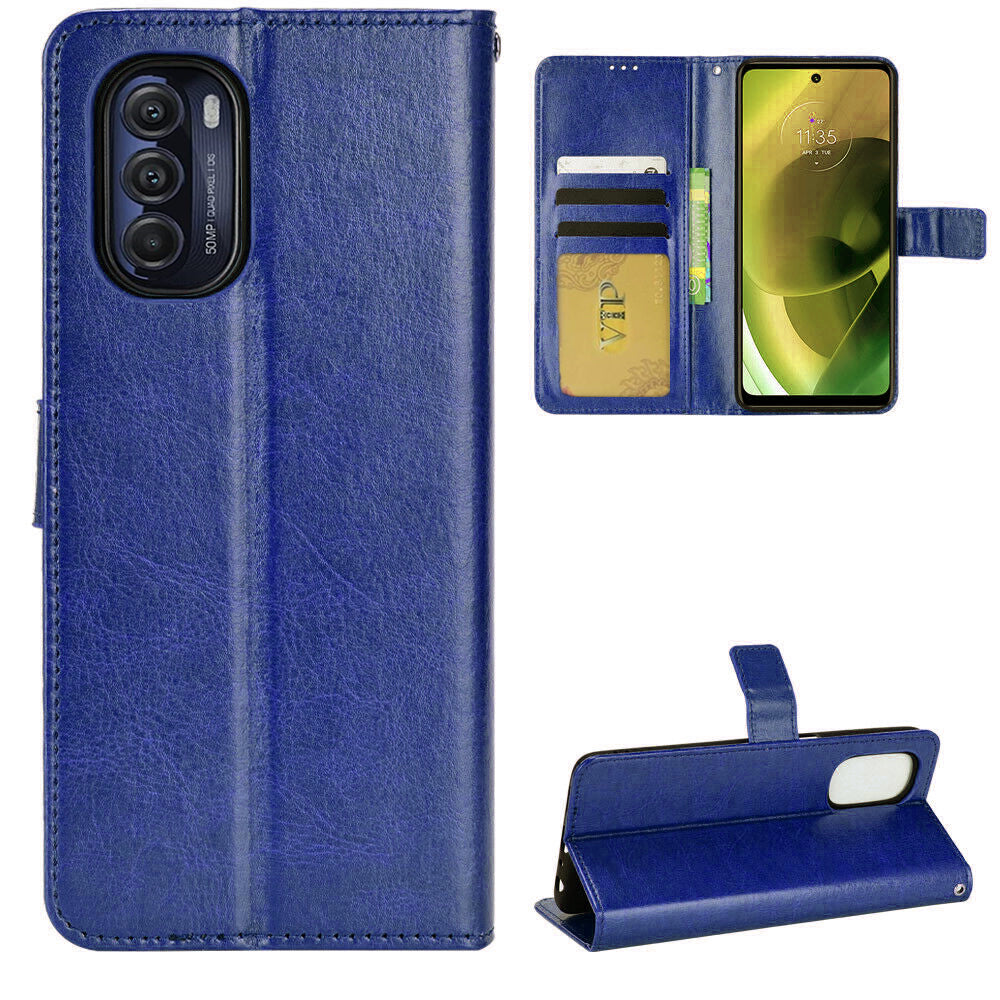 Étui portefeuille folio en cuir pour Motorola Moto Edge (2022)