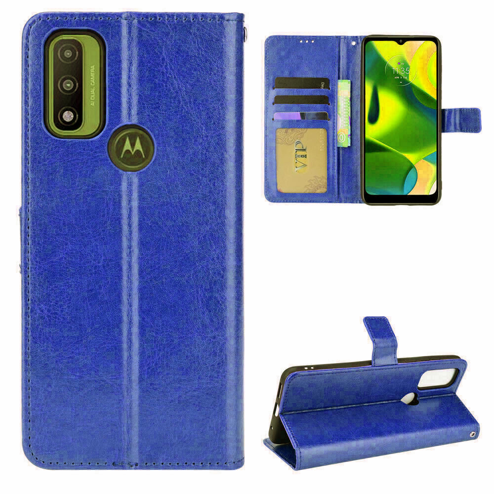 Étui portefeuille Folio en cuir pour Motorola Moto G Pure (2021)