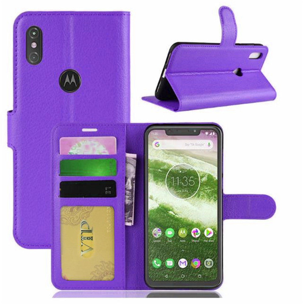 Étui portefeuille folio en cuir pour Motorola Moto One Vision