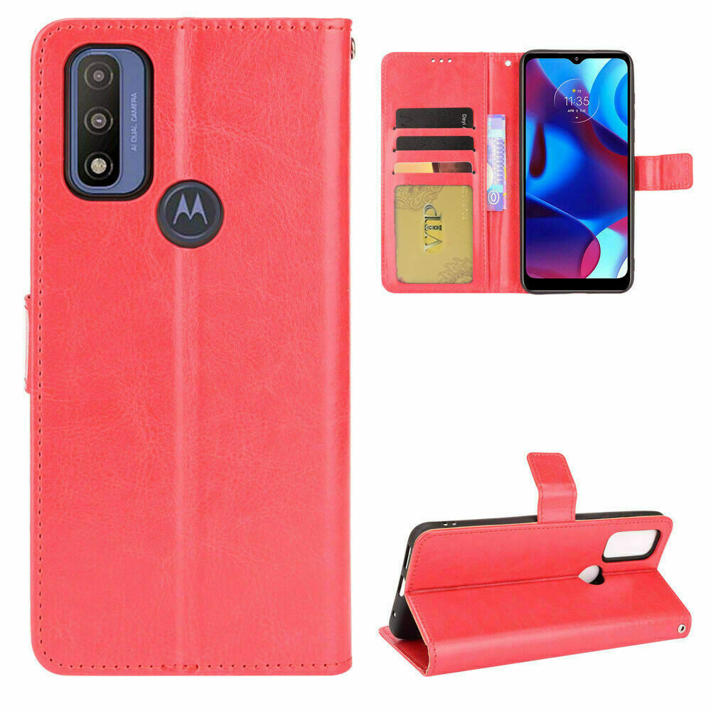 Étui portefeuille Folio en cuir pour Motorola Moto G Pure (2021)