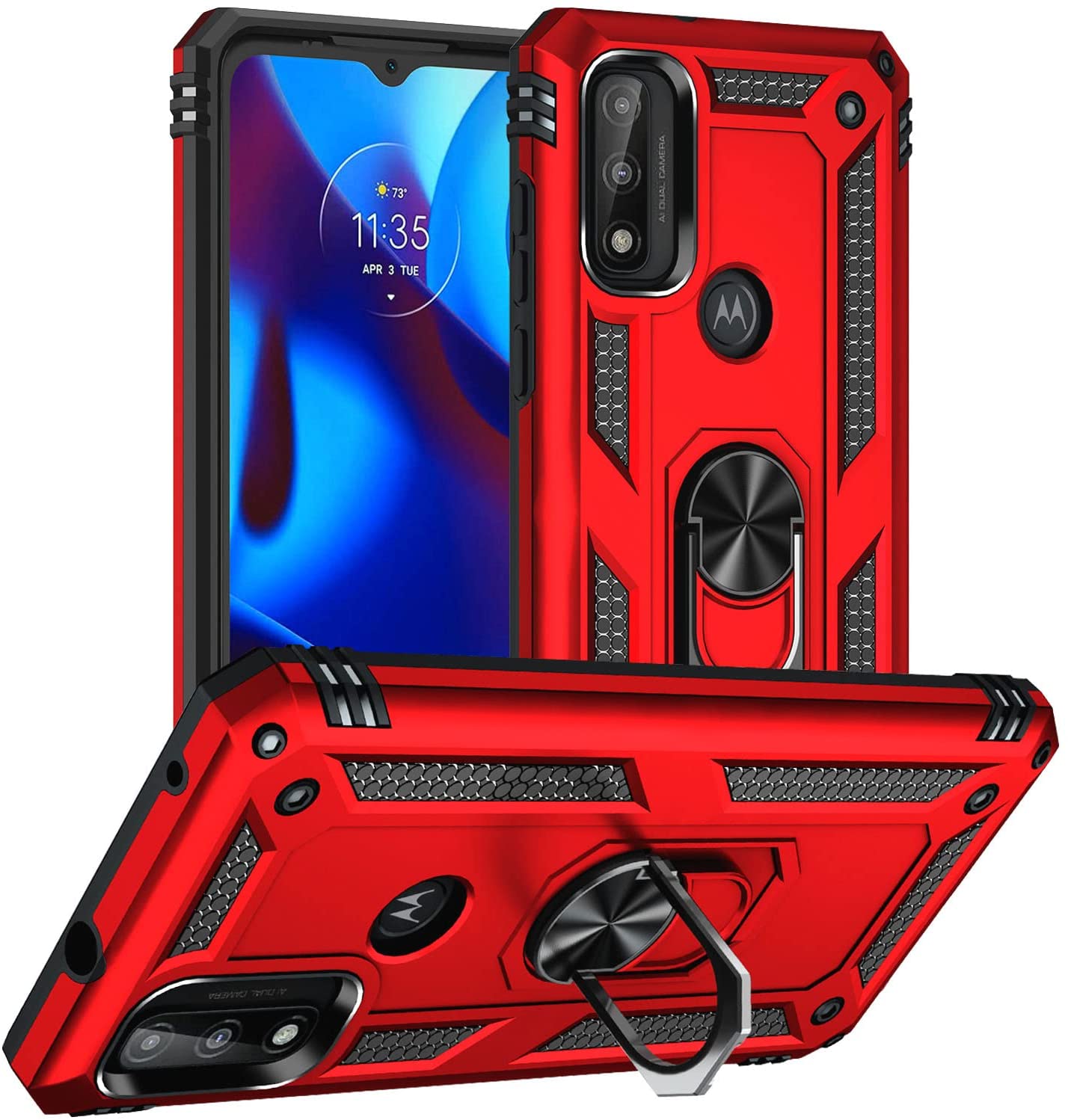 Coque hybride avec anneau pour Motorola Moto G Pure (2021) / G Power (2022) / G Play (2023)