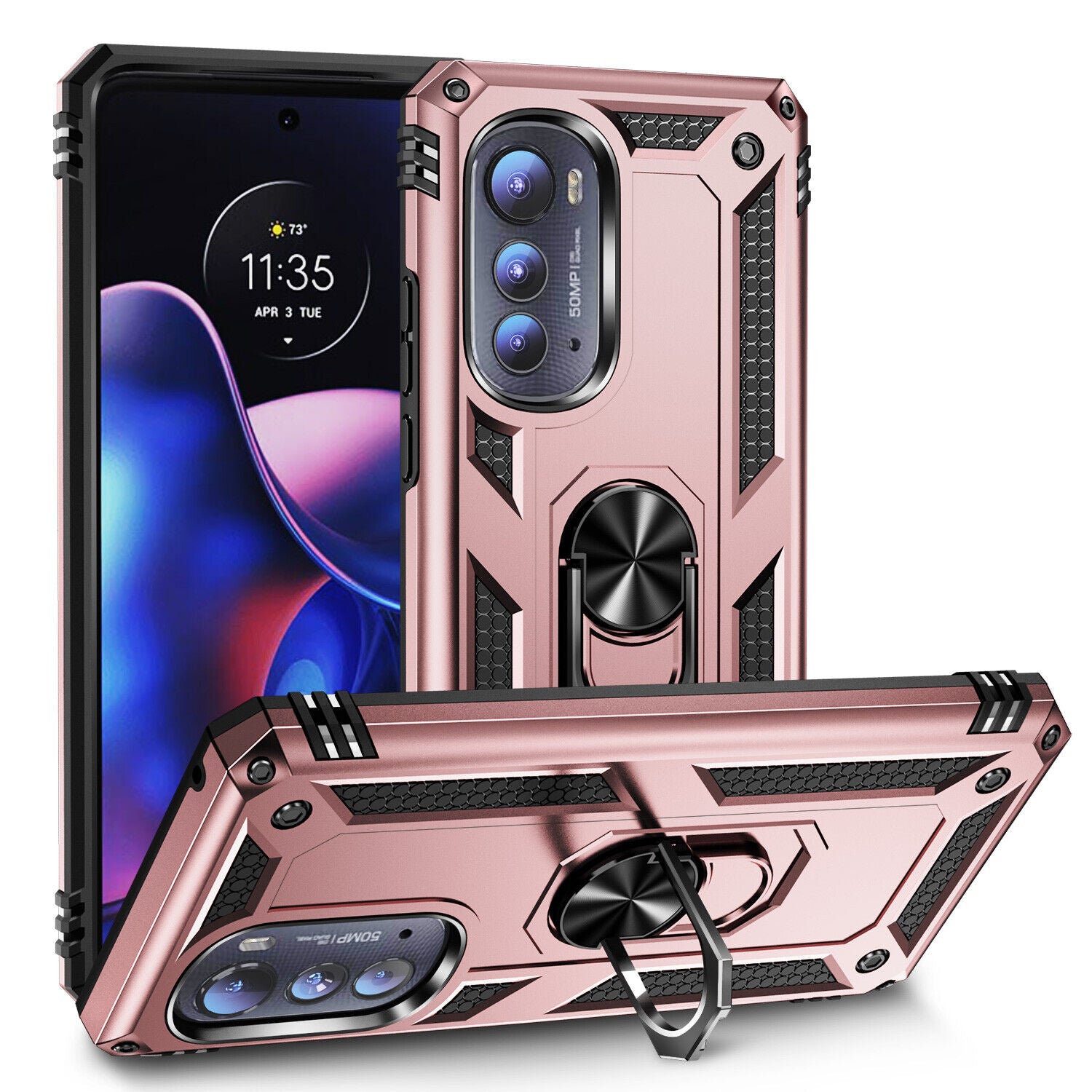 Étui à anneau hybride pour Motorola Moto Edge (2022)