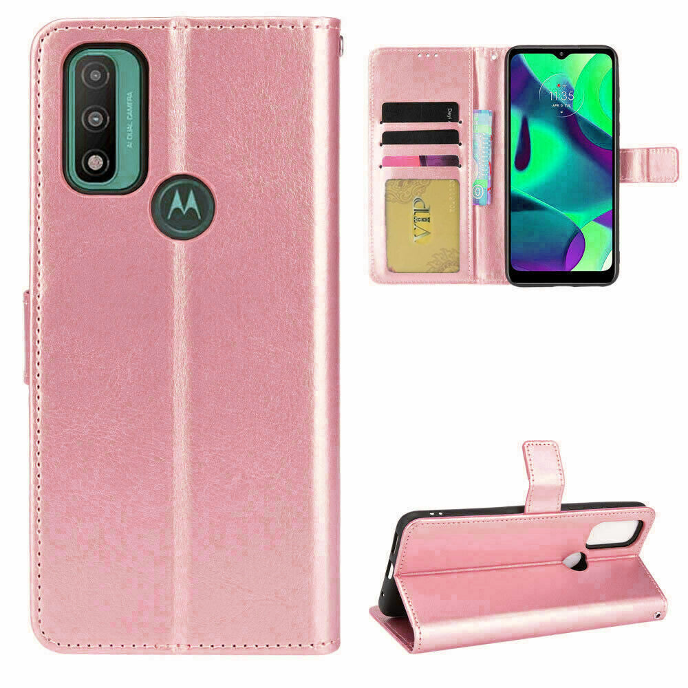 Étui portefeuille Folio en cuir pour Motorola Moto G Pure (2021)